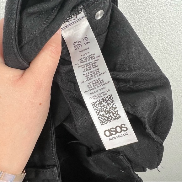 ASOS High Waisted Black Skinny Jeans Stretch Plus Sz 18 - Picture 6 of 6